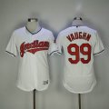 Cleveland Indians #99 Ricky Vaughn white Flexbase Authentic Collection Jersey