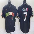 2023 World Cup Mexico #7 Julio Urias black majestic baseball jerseys 230