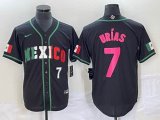 2023 World Cup Mexico #7 Julio Urias black majestic baseball jerseys 96