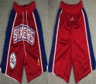 Philadelphia 76ers throwback red NBA shorts