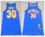 Golden State Warriors Stephen Curry throwback blue nba basketabll Jersey