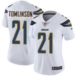 Women Chargers #21 LaDainian Tomlinson Nike white Color Rush Limited Jersey