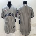 Nike Minnesota Twins blank gray majestic baseball jersey