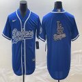 Nike Los Angeles Dodgers blank blue majestic baseball MLB jerseys -BD 02