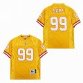 Tampa Bay Buccaneers #99 Warren Sapp yellow throwback nfl jersey