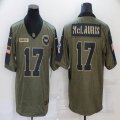 Nike Washington Redskins #17 Terry McLaurin green 2021 Salute to Service Limited Jersey