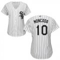 Chicago White Sox #10 Yoan Moncada white women baseball Jersey