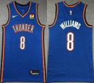 Nike Oklahoma City Thunder #8 Jalen Williams blue nba jersey