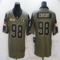 Nike Oakland Raiders #98 Maxx Crosby green 2021 Salute to Service Limited Jersey