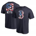 Men's Boston Red Sox Mookie Betts Fanatics Branded Navy 2018 Memorial Day Banner Wave Player T-Shirt