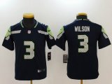 Youth Seattle Seahawks #3 Russell Wilson Nike blue Color Rush Limited Jersey