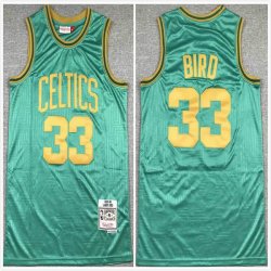 Boston Celtics #33 Larry Bird green throwback basketball jersey-XD