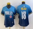 Women Nike Philadelphia Phillies #18 Rojas skyblue majestaic baseball jersey city version-BD 03