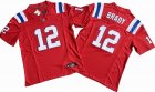 New England Patriots 12# Tom Brady red Nike Vapor F.U.S.E. Limited Jersey