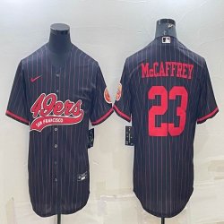 Nike San Francisco 49ers #23 Christian McCaffrey black baseball jerseys Joint name-BD 01