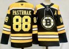 Boston Bruins #88 David Pastrnak black yellow NHL Jerseys-PD