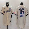 Nike Los Angeles Dodgers #16 Will Smith beige fashion basketball baseball Jerseys 02