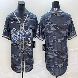 Nike Los Angeles Dodgers blank gray camo baseball Jerseys Joint name -BD 01