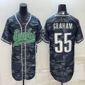 nike Philadelphia Eagles #55 Brandon Graham gray camo baseball jerseys Joint name-BD