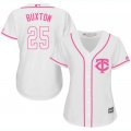 2017 Women Minnesota Twins #25 Byron Buxton white majestic mlb jersey