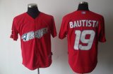 Toronto Blue Jays 19 Bautista red MLB Jerseys