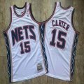 New Jersey Nets #15 Vince Carter White Throwback Jersey-LT