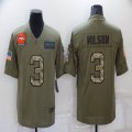 Denver Broncos #3 Russell Wilson green Salute To Service Limited Jersey-BD