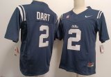 Ole Miss Rebels #2 Jaxson Dart dark blue bluecollege football jerseys-XST