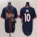 Denver Broncos #10 Bo Nix blue baseball jerseys Joint name-BD 01