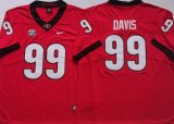 Georgia Bulldogs #99 Jordan Davis Red College Football Jerseys-PNS