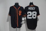 2017 San Francisco Giants #28 Buster Posey black Flexbase Authentic Collection Jersey