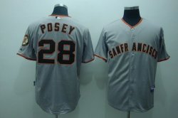 San Francisco Giants #28 POSEY Gray MLB Jersey