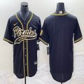 Nike Pittsburgh Pirates blank black majestic baseball jerseys Joint name-BD 01