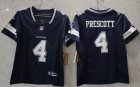 Women Dallas Cowboys #4 Dak Prescott blue Nike Vapor F.U.S.E. Limited Jersey