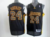 NBA Adidas Los Angeles Lakers 24# Kobe Bryant Black Yellow Jerseys