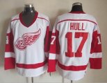 Detroit Red Wings #17 Brett Hull White Throwback CCM Jerseys