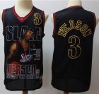 Philadelphia 76ers 3# Allen Iverson throwback black NBA Jerseys