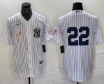 Nike New York Yankees #22 Juan Soto white MLB baseball Jersey Joint name -BD 02