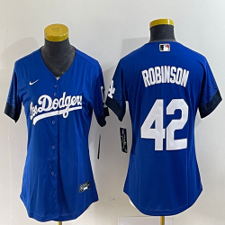 Youth Nike Los Angeles Dodgers#42 Jackie Robinson blue majestic baseball Jersey-BD