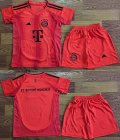 2024-2025 Bayern Munich club red kid soccer jerseys home