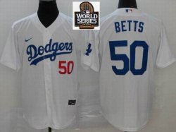 Nike Los Angeles Dodgers Mookie Betts white majestic baseball Jersey-LT