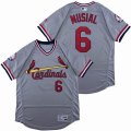 St. Louis Cardinals #6 Stan Musial gray Flexbase Authentic Collection Jersey-SG