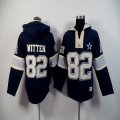 Dallas cowboys #82 Jason Witten dark Blue nfl Hooded Sweatshirt