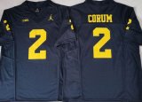 Michigan Wolverines #2 Blake Corum blue college football jerseys