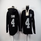 Oakland Raiders #4 Derek Carr black nfl Hooded Sweatshirt