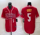 Nike Philadelphia Phillies #5 Bryson Stott red majestic baseball jersey Joint name-BD 03