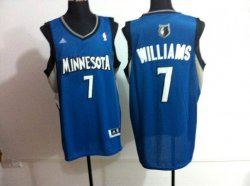 Minnesota Timberwolve #7 Derrick Williams Blue NBA Revolution 30 Jerseys-