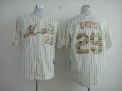 New York Mets 29# Davis white camo MLB Jersey