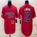 Puerto Rico Baseball #12 Francisco Lindor red 2023 World Baseball Classic Replica Player Jersey 05