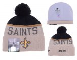 2015 New Orleans Saints NFL Glow flake Cuffed Knit Hats black beige